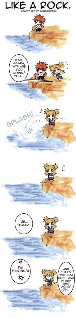 Gaara on the Beach, Like a rock